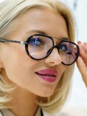 Tom Ford FT5838-B 053 Aviator Eyeglasses 57mm - Havana/Gunmetal